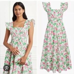 Hill House Ellie Nap Dress-Pink Rose Print
